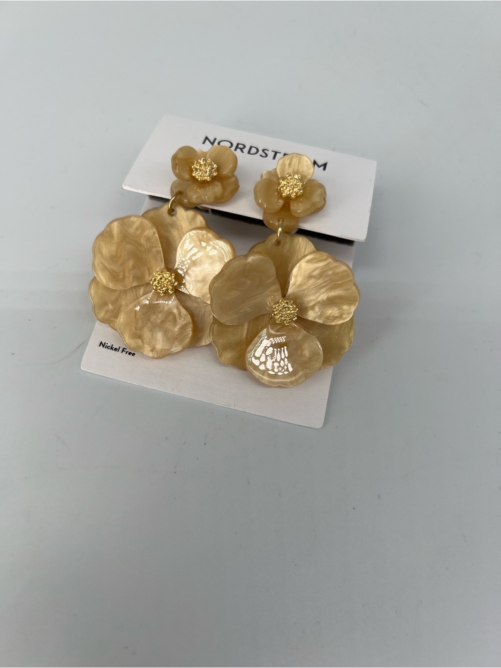 Nordstrom champagne Gold Floral Drop Earrings